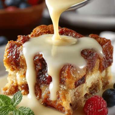 Decadent Old Fashioned Bread Pudding With Vanilla Sauce Bliss