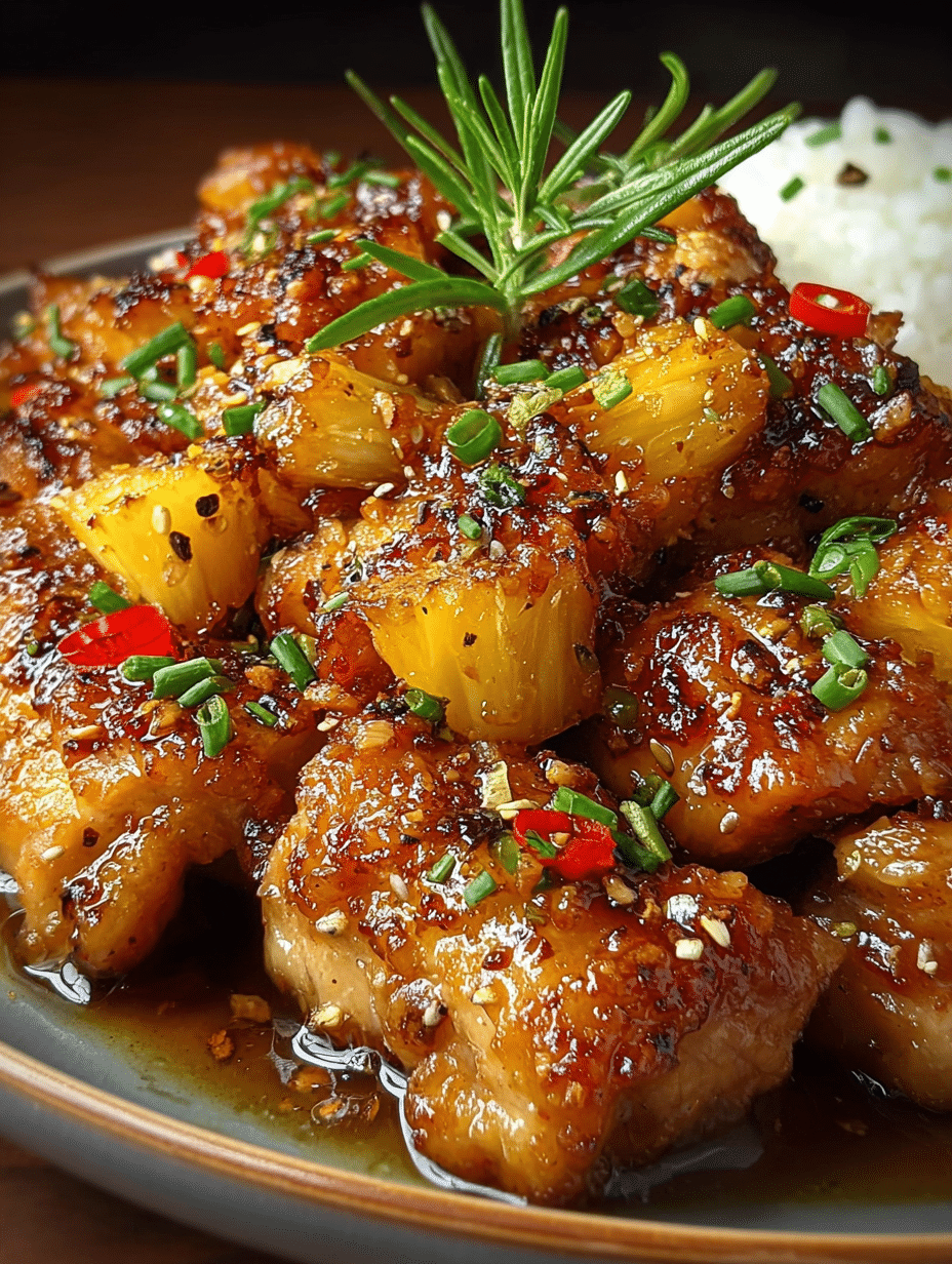Pineapple Chicken preparation