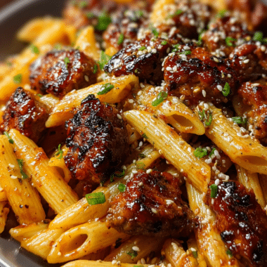 Sweet Smoky Bbq Garlic Butter Sausage Penne