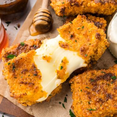 Air Fryer Nashville Hot Mozzarella Sticks