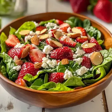 Refreshing Strawberry Romaine Feta Salad in 15 Minutes