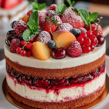 Summer Fruit Sangria Cake Recipe