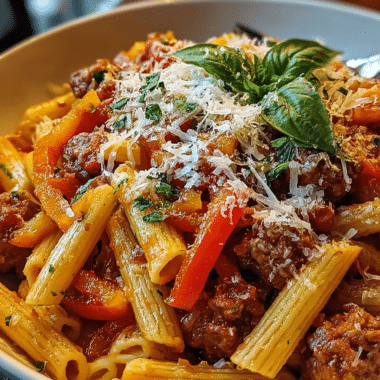 Sweet Pepper & Sausage Pasta