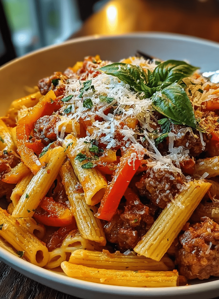 Sweet Pepper & Sausage Pasta